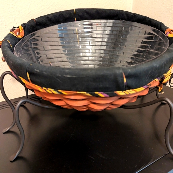 Vintage Y2K Longaberger Handmade Halloween Basket with Spider Stand - Picture 6 of 12